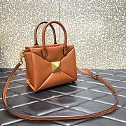 Valentino One Stud Small Bag Brown Gold 19x16x12cm - 4