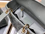 Dior Small Lady Patent Grey 20cm - 5