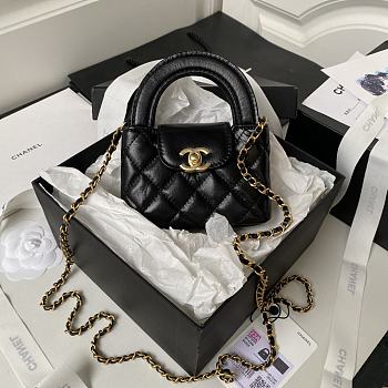 Chanel Nano Kelly Bag Black 12.5x8x4cm