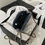 Chanel Nano Kelly Bag Blue 12.5x8x4cm - 4