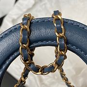 Chanel Nano Kelly Bag Blue 12.5x8x4cm - 3