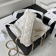 Chanel Nano Kelly Bag White 12.5x8x4cm - 5