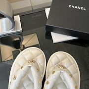 Chanel 23P White Pool Thong Logo Mule Slide Flat - 3