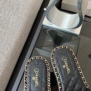 Chanel Black & Gold Chain Mules - 2