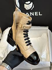 Chanel Beige Leather Adventure Boots - 3