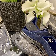 Chanel Quilted Navy Blue Sport Trail Sneakers Runners Trainers - 5