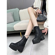 Louis Vuitton LV Frosted Calf Leather Ankle Boots Black - 4