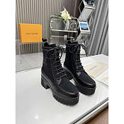 Louis Vuitton LV Frosted Calf Leather Ankle Boots Black - 2