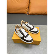 Louis Vuitton LV Rivoli Sneakers Calfskin White And Brown - 1
