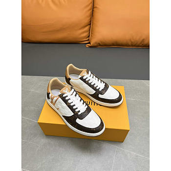 Louis Vuitton LV Rivoli Sneakers Calfskin White And Brown