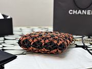 Chanel 22 Mini Bag Macrame Light Brown Burgundy Black 20x19x6cm - 6