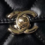 Chanel Mini Box Bag Shiny Calfskin Gold Black 10.5x17x8cm - 5