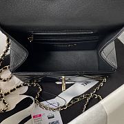 Chanel Mini Box Bag Shiny Calfskin Gold Black 10.5x17x8cm - 6