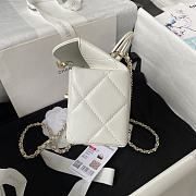 Chanel Mini Box Bag Shiny Calfskin Gold White 10.5x17x8cm - 6