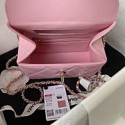 Chanel Mini Box Bag Shiny Calfskin Gold Pink 10.5x17x8cm - 6