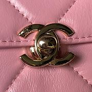 Chanel Mini Box Bag Shiny Calfskin Gold Pink 10.5x17x8cm - 3