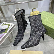 Gucci Women's GG Mid-Heel Black Boot 7cm - 3
