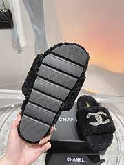 Chanel Fur Black Slide - 4