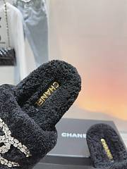 Chanel Fur Black Slide - 2