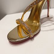 Christian Louboutin Gold Rosalie Strass 100 heel Sandals - 5