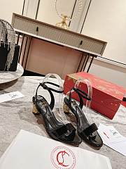 Christian Louboutin Lipsita Queen Sandal In Black Gold - 1