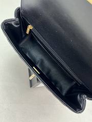 Chanel Small Flap Bag Top Handle Black 22x21x6.5cm - 2