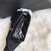 Chanel Jumbo Flap Bag Black Patent Silver 30cm - 6