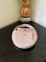 Chanel Pink Pouch Caviar Gold 16x16x5.5cm - 5