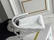 Chanel Flap Bag White Lambskin Silver 23cm - 5