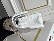 Chanel Flap Bag White Lambskin Gold 23cm - 4