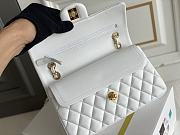 Chanel Flap Bag White Lambskin Gold 23cm - 3