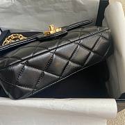 Chanel Small Flap With Top Handle Black 21x13x8cm - 4