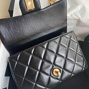 Chanel Small Flap With Top Handle Black 21x13x8cm - 6