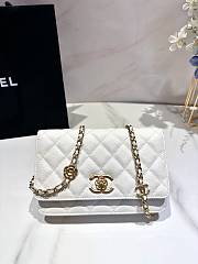 Chanel 23k WOC White Caviar 19x12cm - 1