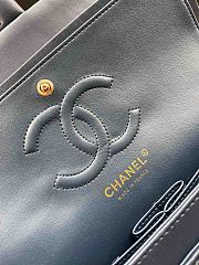 Chanel Medium Flap Bag Navy Blue Lambskin Gold 25cm - 3