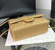 Chanel Top Handle Gold Caviar 20x12x6cm - 5