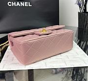 Chanel Top Handle Mini Rectangle Flap in Pink Lambskin 20x14x7cm - 6