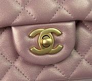 Chanel Top Handle Mini Rectangle Flap in Pink Lambskin 20x14x7cm - 4