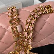 Chanel Small Flap Bag Gold Pink 20.5x17x6.5cm - 5