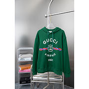 Gucci G-lock Lace Hooded Sweatshirt Green - 1