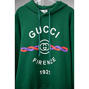 Gucci G-lock Lace Hooded Sweatshirt Green - 5