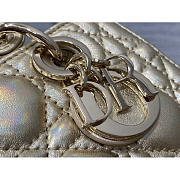 Dior Lady D-Joy Super Mini Bag Sheepskin Champagne Gold 16x5.5x10cm - 3