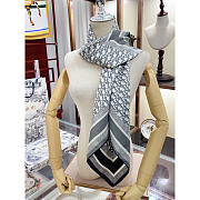 Dior Oblique Diortwin 90 Square Scarf Grey 90x90cm - 4