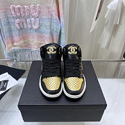 Chanel Gold Black Hight Sneaker - 2