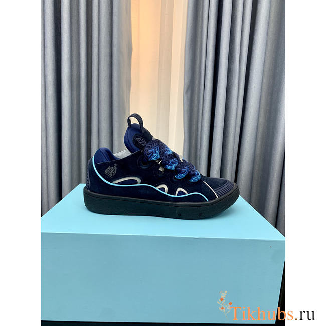 Lanvin Curb Patchwork Sneakers Blue - 1