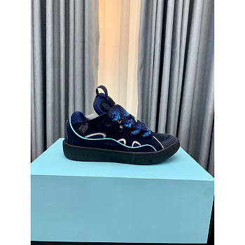 Lanvin Curb Patchwork Sneakers Blue