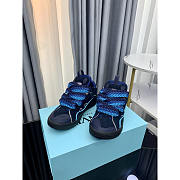 Lanvin Curb Patchwork Sneakers Blue - 2