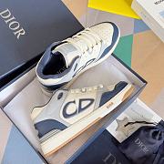 Dior B57 Mid-Top Sneaker Navy Blue and Cream - 2