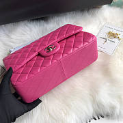 Chanel Bag Jumbo Double Flap Quilted Hot Pink Fuchsia Silver 30cm - 5