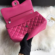 Chanel Bag Jumbo Double Flap Quilted Hot Pink Fuchsia Silver 30cm - 3
